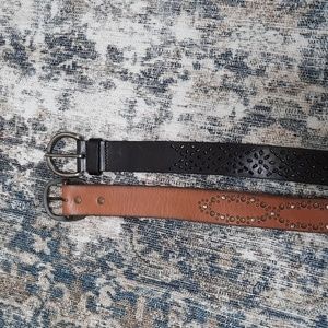 2 Genuine Leather Belts